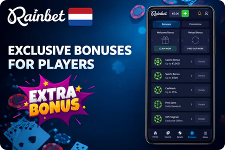 Rainbet sign up bonus en promoties overzicht