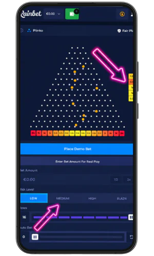 Set your game parameters Rainbet Casino