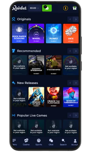 Start playing Rainbet Casino